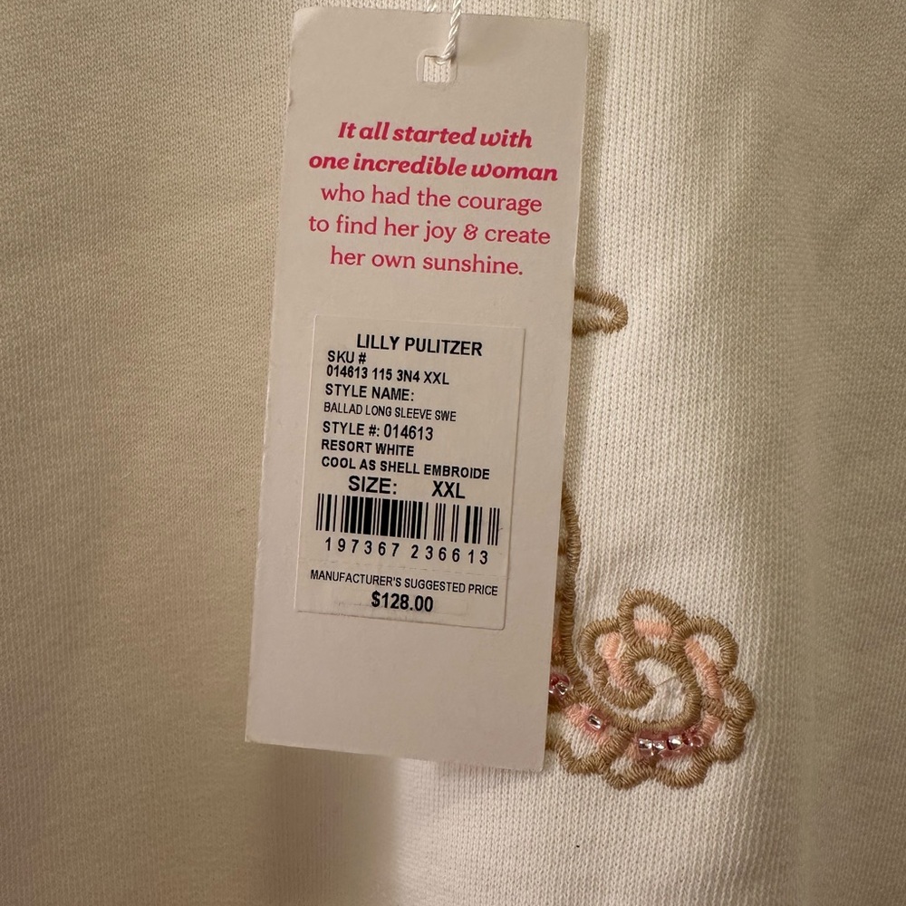 NWT Lilly Pultizer Sweatshirt 100% cotton - Picture 4 of 8